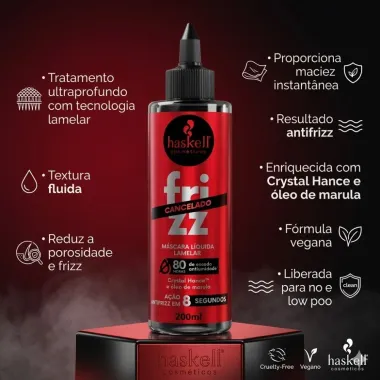 Mascara Liquida Lamelar Haskell Frizz Cancelado 200ml