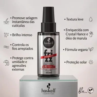 &Oacute;leo Blinda Fio Haskell Frizz Cancelado 100ml