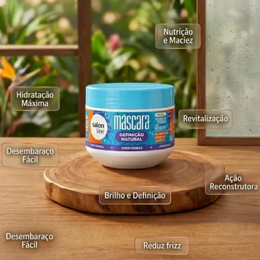 M&aacute;scara de Tratamento Salon Line Defini&ccedil;&atilde;o Natural 300g