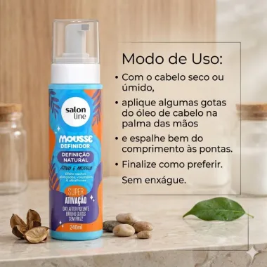 Mousse Definidor Salon Line Defini&ccedil;&atilde;o Natural Ativa E Modela 240ml