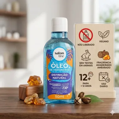 &Oacute;leo Capilar De Tratamento Salon Line Defini&ccedil;&atilde;o Natural 50ml