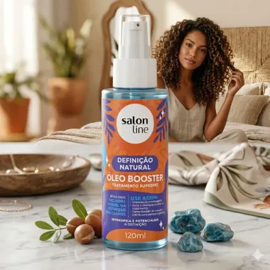 &Oacute;leo Booster de Tratamento Supremo Salon Line Defini&ccedil;&atilde;o Natural 120ml