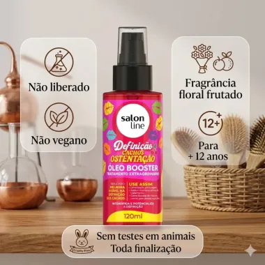 &Oacute;leo Booster Salon Line Tratamento Extraordin&aacute;rio Defini&ccedil;&atilde;o Cachos Ostenta&ccedil;&atilde;o 120ml