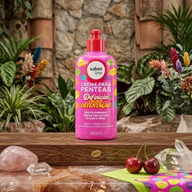 Creme de Pentear Salon Line Defini&ccedil;&atilde;o Cachos Ostenta&ccedil;&atilde;o 300ml
