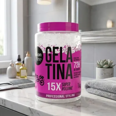 Gelatina Salon Line To de Cacho 15x Super Volume 1kg
