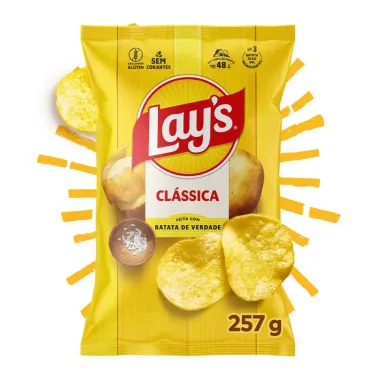 Batata Lay's Lisa Cl&aacute;ssica com 257g