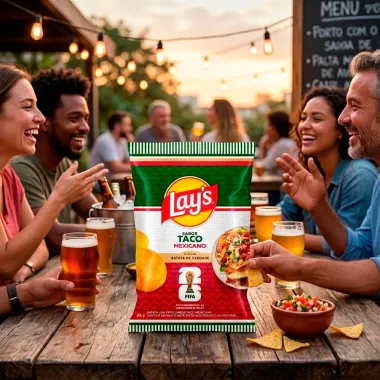 Batata Lays Sabor Taco Mexicano Copa do Mundo da FIFA 26 62g