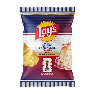 Batata Lays Sabor Queijo Camembert Franc&ecirc;s Copa do Mundo da FIFA 26 62g