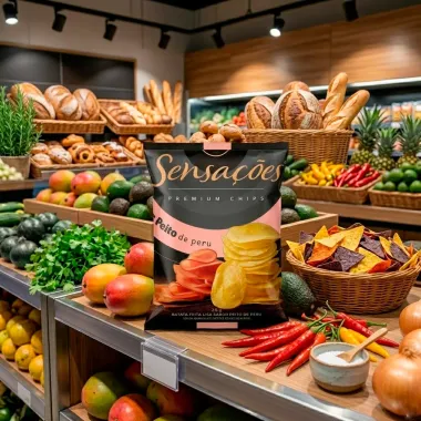 Batata Lays Sensa&ccedil;&otilde;es Premium Chips Sabor Peito de Peru 35g