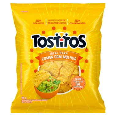 Salgadinho Tostitos Sabor Toque de Sal Marinho 45g