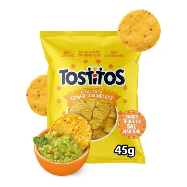 Salgadinho Tostitos Sabor Toque de Sal Marinho 45g