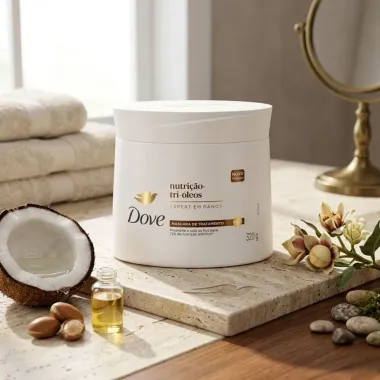 M&aacute;scara de Tratamento Dove Nutri&ccedil;&atilde;o e Tri &Oacute;leos 320g