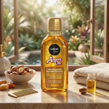 &Oacute;leo Capilar Salon Line Argan Oil Tratamento Reconstrutor 50ml