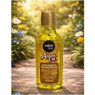 &Oacute;leo Capilar Salon Line Argan Oil Tratamento Reconstrutor 50ml