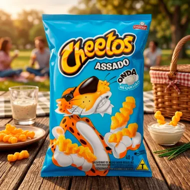 Chips Cheetos Assado Onda Sabor Requeij&atilde;o 40g