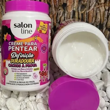 Creme de Pentear Salon Line Defini&ccedil;&atilde;o Duradoura Cachos &agrave; Prova 1Kg