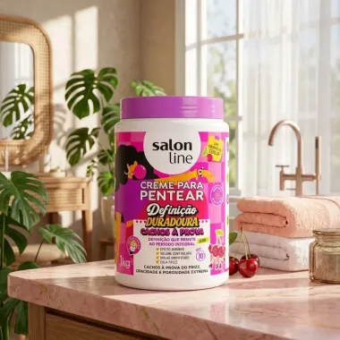 Creme de Pentear Salon Line Defini&ccedil;&atilde;o Duradoura Cachos &agrave; Prova 1Kg