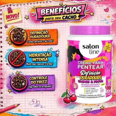 Creme de Pentear Salon Line Defini&ccedil;&atilde;o Duradoura Cachos &agrave; Prova 1Kg