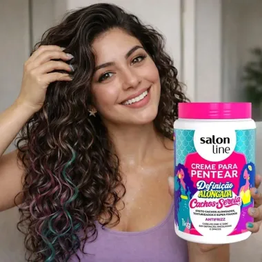 Creme de Pentear Salon Line Defini&ccedil;&atilde;o Alongada Cachos de Sereia Antifrizz 1Kg
