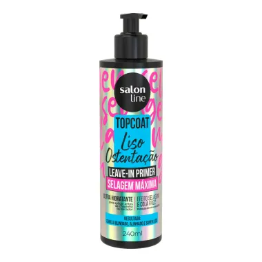 Leave-in Primer Salon Line TopCoat Liso Ostenta&ccedil;&atilde;o Selagem M&aacute;xima 240ml