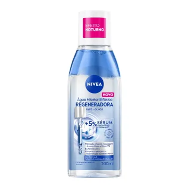 &Aacute;gua Micelar Bif&aacute;sica Nivea Regeneradora Pele Descansada e Delicada Sem Perfume 200ml