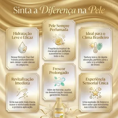 Gel Creme Desodorante Hidramais Duo Maracuj&aacute; 250g