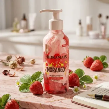 Gel Creme Desodorante Hidramais Duo Morango 250g