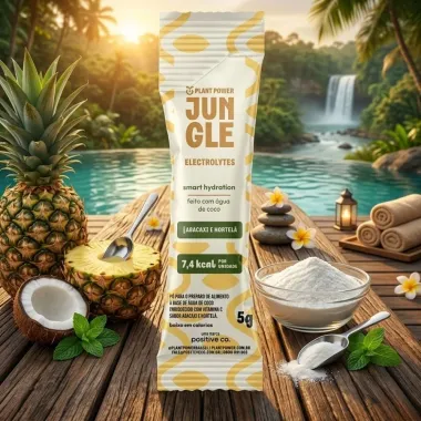 Jungle Plant Power Electrolytes Smart Hydration Sabor Abacaxi e Hortel&atilde; Sache em P&oacute; de 5g