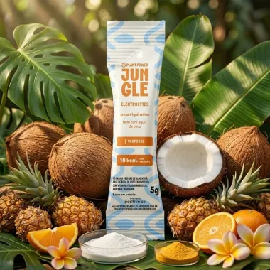 Jungle Plant Power Electrolytes Smart Hydration Sabor Tropical Sache em P&oacute; de 5g