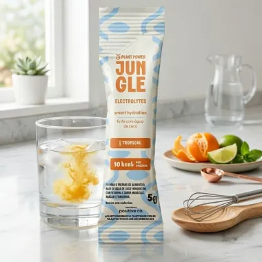 Jungle Plant Power Electrolytes Smart Hydration Sabor Tropical Sache em P&oacute; de 5g