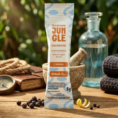 Jungle Plant Power Electrolytes Smart Hydration Sabor Tropical Sache em P&oacute; de 5g