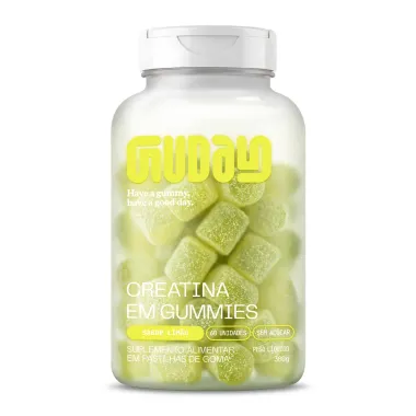 Creatina em Gummies Guday Sabor Lim&atilde;o Sem A&ccedil;&uacute;car 60 Unidades
