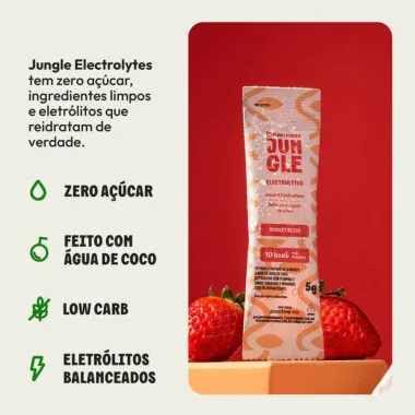 Jungle Plant Power Electrolytes Smart Hydration Sabor Sunset Bliss Sache em P&oacute; de 5g