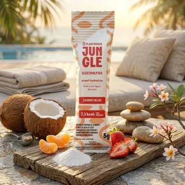 Jungle Plant Power Electrolytes Smart Hydration Sabor Sunset Bliss Sache em P&oacute; de 5g