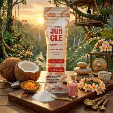 Jungle Plant Power Electrolytes Smart Hydration Sabor Sunset Bliss Sache em P&oacute; de 5g