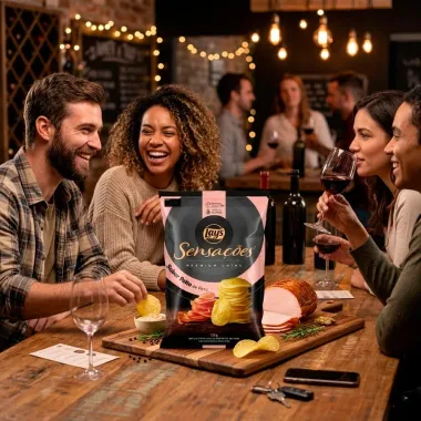 Batata Lays Sensa&ccedil;&otilde;es Sabor Peito de Peru 125g