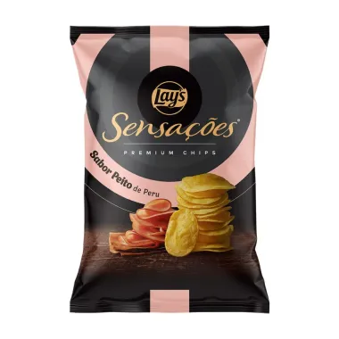 Batata Lays Sensa&ccedil;&otilde;es Premium Chips Sabor Peito de Peru 125g