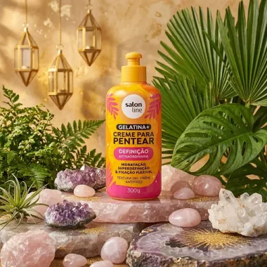Creme de Pentear Salon Line Gelatina Mais Defini&ccedil;&atilde;o Extraordin&aacute;ria 300g