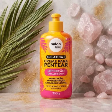 Creme de Pentear Salon Line Gelatina Mais Defini&ccedil;&atilde;o Extraordin&aacute;ria 300g