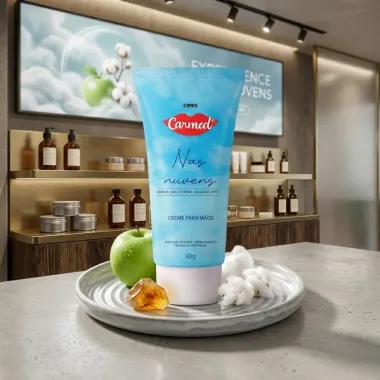 Creme Hidratante para M&atilde;os Carmed Nas Nuvens &Acirc;mbar, Ma&ccedil;a Verde e Algod&atilde;o Verde 40g