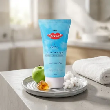 Creme Hidratante para M&atilde;os Carmed Nas Nuvens &Acirc;mbar, Ma&ccedil;a Verde e Algod&atilde;o Verde 40g