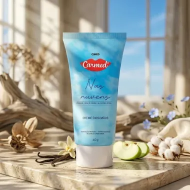 Creme Hidratante para M&atilde;os Carmed Nas Nuvens &Acirc;mbar, Ma&ccedil;a Verde e Algod&atilde;o Verde 40g