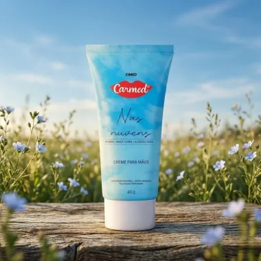 Creme Hidratante para M&atilde;os Carmed Nas Nuvens &Acirc;mbar, Ma&ccedil;a Verde e Algod&atilde;o Verde 40g