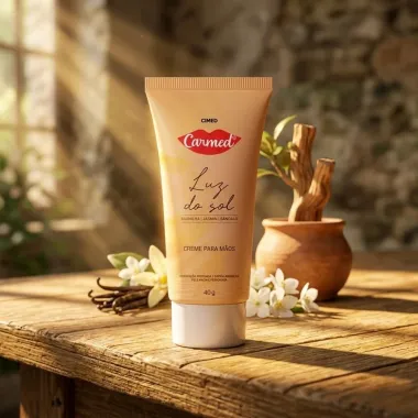 Creme Hidratante para M&atilde;os Carmed Luz do Sol Baunilha, Jasmim e S&acirc;ndalo 40g