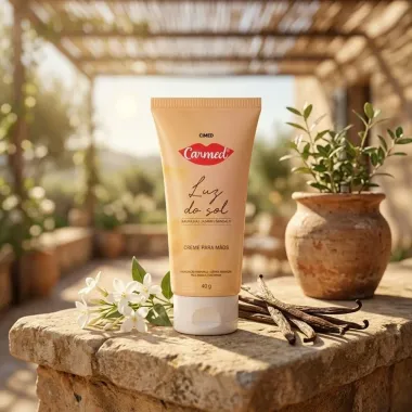 Creme Hidratante para M&atilde;os Carmed Luz do Sol Baunilha, Jasmim e S&acirc;ndalo 40g