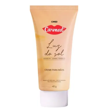 Creme Hidratante para M&atilde;os Carmed Luz do Sol Baunilha, Jasmim e S&acirc;ndalo 40g