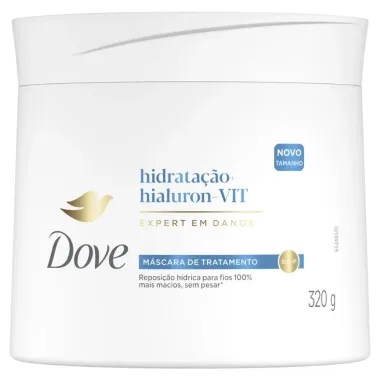 M&aacute;scara de Tratamento Dove Hidrata&ccedil;&atilde;o + Hialuron -VIT Expert em Danos 320g