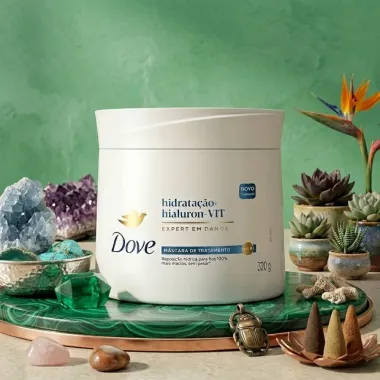 M&aacute;scara de Tratamento Dove Hidrata&ccedil;&atilde;o + Hialuron -VIT Expert em Danos 320g