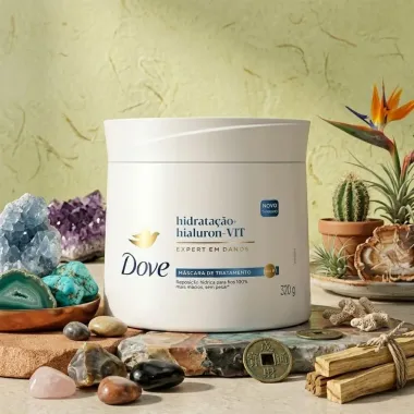 M&aacute;scara de Tratamento Dove Hidrata&ccedil;&atilde;o + Hialuron -VIT Expert em Danos 320g