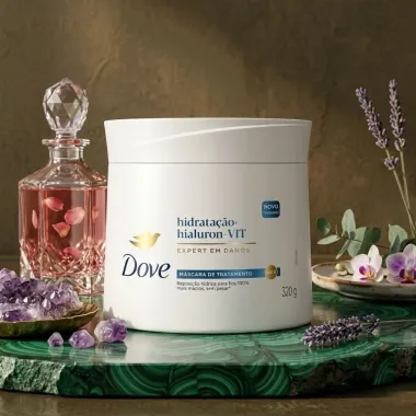 M&aacute;scara de Tratamento Dove Hidrata&ccedil;&atilde;o + Hialuron -VIT Expert em Danos 320g